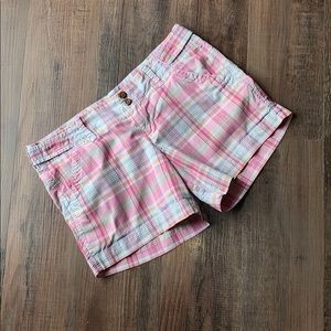 Old Navy pink plaid shorts
